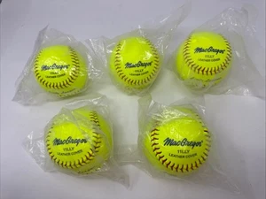 New 5 MacGregor Yellow Softballs ASA 375 Compression/.47COR 11in 6oz 11lly - Picture 1 of 4