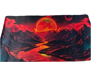 Vaporwave Schreibtischunterlage Gamepad Mauspad Rot Planet Mars 31,5x15,7" NEU - Bild 1 von 4