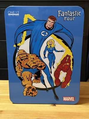 Трудно найти! Коллекционный роскошный стальной набор Marvel FANTASY FOUR One:12 в коробке от Mezco - Изображение 1 из 4