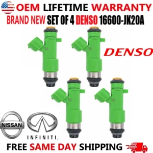 Injecteurs de carburant x4 DENSO neufs pour NISSAN ALTIMA 2.5L I4 2007-2014 #16600-JK20A - Photo 1/4