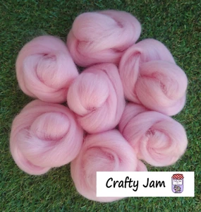 Needle Felting Perfectly Pink Corriedale/Merino. Felting Wool Rovings 45g - Picture 1 of 1