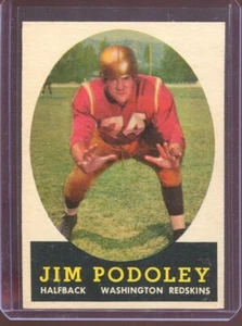 1958 Topps Football # 121 Jim Podoley (NM) Near Mint - Picture 1 of 2