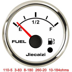 52mm Waterproof Fuel Level Gauge 110-5 3-83 8-180 260-20 10-184ohms 7 Colors LED - Foto 1 di 6