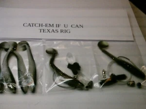 6-3in. Swim baits 2 Texas riged and 4 refells CATCH-EM- IF -U- CAN - Picture 1 of 3