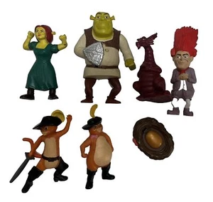 Shrek Happy Meal Toys Shrek, Fiona, Dragon, Puss in Boots, Rumpelstiltskin Lot - Picture 1 of 13