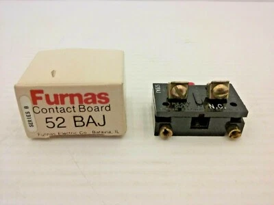 FURNAS 52 BAJ CONTACT BOARD 600VAC HEAVY DUTY NORMALLY OFF SERIES B NIB - Image 1 of 4