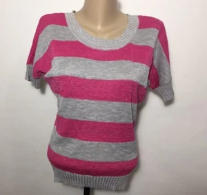 Suéter para mujer LIFE ENERGY INTELLIGENCE talla S rosa a rayas L,E,I. brillante - Imagen 1 de 4