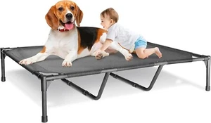 XL Elevated Dog Bed Indoor/Outdoor Waterproof Non-Slip Up to 120 pound Black - Picture 1 of 10