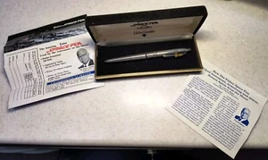Pluma espacial Fisher Saturn de colección con transbordador dorado en caja y papeles originales - Imagen 1 de 5