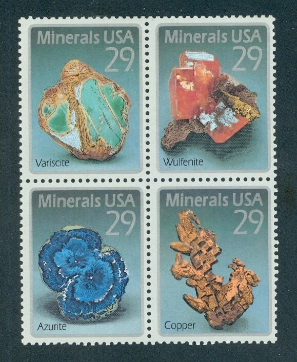 US 2700-2703 Minerals, Block/4 Mint NH - Image 1 of 1