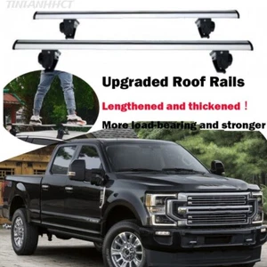 2P Cross Bar Fits for Ford Super Duty 2017-2022 Roof Rail Bar Lockable Cargo Bar - Picture 1 of 10
