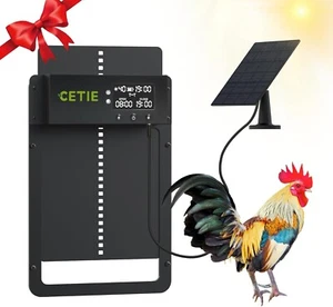 Automatic Chicken Coop Door, Solar Powered Chicken Door With 5 Modes, Anti-Pinch - Picture 1 of 8