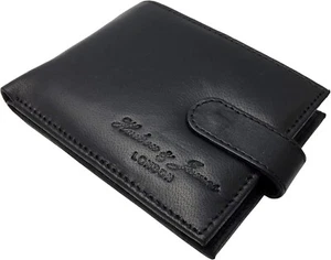 PORTAFOGLIO UOMO RFID LUSSO MORBIDO NERO VERA PELLE PORTA CARTE DI CREDITO BORSELLO 421 - Foto 1 di 7