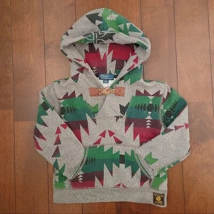 Polo Ralph Lauren Hoodie Kids Native Pattern Hoodie - Size 110 (110/56) - Picture 1 of 5