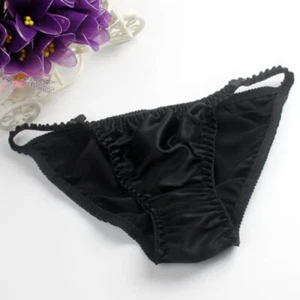 Bikinis Underwear For Girls Years 10-12 Solid Silk Panties 100% Silk Briefs - Picture 1 of 21