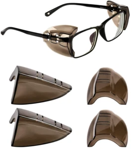2 Pairs Eye Glasses Side Shields, Flexible Slip on Side Shields for Prescripti - Picture 1 of 7