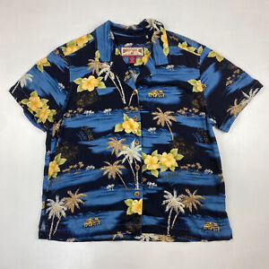 Women’s Caribbean Joe 100% Rayon Hawaiian Shirt , Floral , Size L