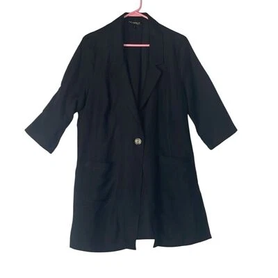 Blazer Picadilly Canadá Mezcla Lino Un Botón Ligero Profesional Carrera Foto 1 de 4