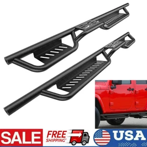 Running Boards for Jeep Wrangler JL 4 Door 2018-2024 Nerf Bar Side Steps Black - Picture 1 of 8