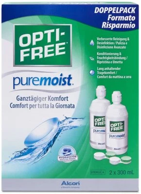 ALCON Opti-Free PureMoist Kontaktlinsenpflegemittel, Vorratspackung 600 ml , 2 x 300ml