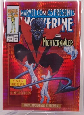 2024 Marvel Masterpieces #62-V Nightcrawler in Red Prism Cover variant  #254/292 - Image 1 of 3