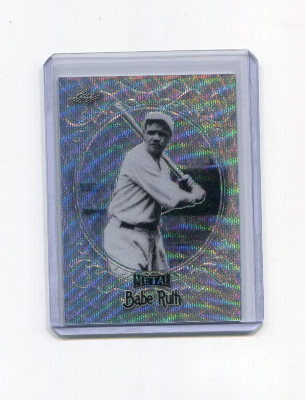 2019 Leaf Metal Babe Ruth Collection Silver Wave Babe Ruth    Card 42 - Image 1 of 2