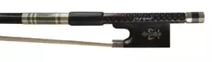 CFX Red-Infused Braided Carbon Fiber with Ebony Frog Violin Bow - Picture 1 of 3
