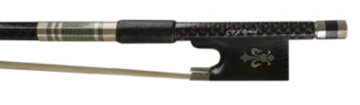 CFX Red-Infused Braided Carbon Fiber with Ebony Frog Violin Bow - Image 1 of 3