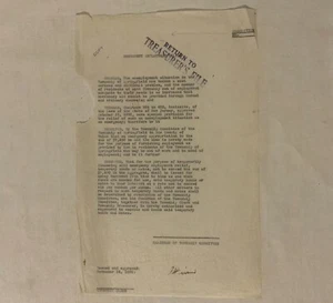 Vintage 1931 Emergency Employment Relief Springfield NJ Resolution Copy - Picture 1 of 2
