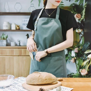 Green Aprons for Women with Pockets Kitchen Cooking Art Kitchen Pottery - Imagen 1 de 10