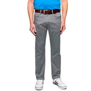 NWT BUFFALO David Bitton Tall Gray Men Pants 40x30 Slim Straight Stretch Cotton - Picture 1 of 11