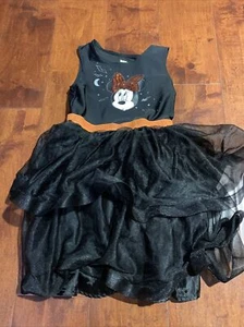 Disney Minnie Mouse Leotard w/ Tutu Dress Black Sparkly Sequins 6-6x - Picture 1 of 8