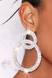 Large Earrings Perfect For Many Occasions Parties Party Weddings Etc.. - Picture 1 of 4