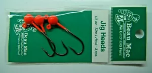 Beau-Mac Lachsforelle Steelhead 1/8oz Jig Flame Angelköder #1 Haken NEU - Bild 1 von 2