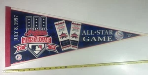 MLB Cleveland Indians Vintage 1997 All Star Game Jacobs Baseball Pennant 30" - Foto 1 di 7