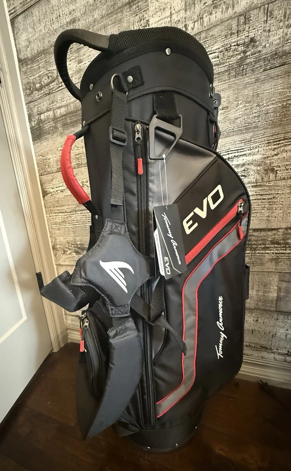 Tommy Armour 2024 EVO 16 Golf Club Bag Black/Red BAG ONLY - Image 1 of 4