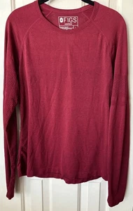 FIGS Salta Seamless Unterwäsche Shirt Damen L Burgund Langarm Activewear - Bild 1 von 7