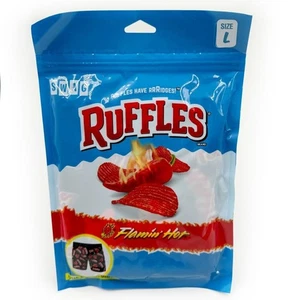 Ruffles Flamin Hot Chips Swag Boxer Briefs Mens Large Underwear Black Orange - Picture 1 of 8