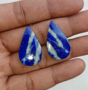 Cabujón de pera de lapislázuli natural 27x16x4 mm aprox 33,00 quilates AMJ508 - Imagen 1 de 4