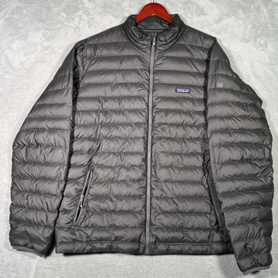 Jaqueta Patagonia Masculina 2XL Cinza Suéter Tampão Embalável Zíper Completo *FLAW - Imagem 1 de 4