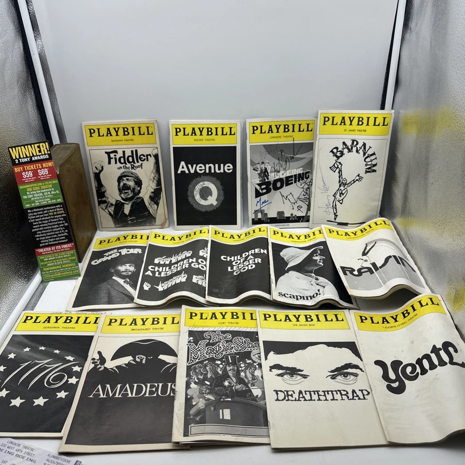 14 Vintage Broadway Playbills- Some Signed- See Photos- AB121 - Image 1 of 4