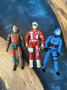 GI Joe Lot Of 3 ARAH Flash, Cobra Commander, And Lifeline 1982-1986 - Picture 1 of 24