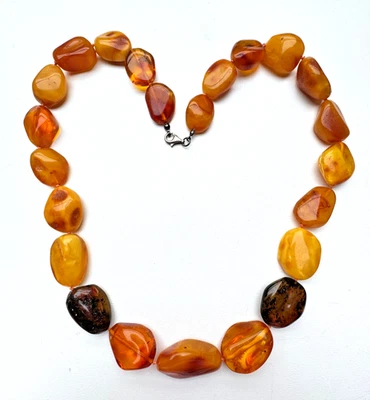 Bernsteinkette Baltic Sea Amber Bernstein Kette Butterscotch Necklace Natur 380 - Bild 1 von 4