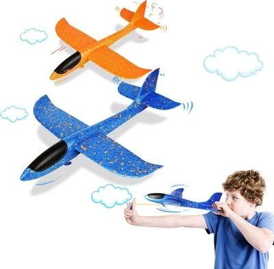 BESUCHE DEN VCOSTORE-STORE Styroporflieger Katapult Flugzeug Styropor Kinder - 2 Stück Spielzeug Groß S