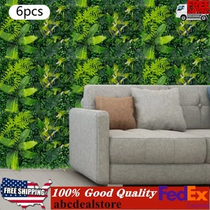 6PCS Artificial Plant Wall Fence Panel Decor Greenery Hedge Grass 60*40cm - Picture 1 of 11
