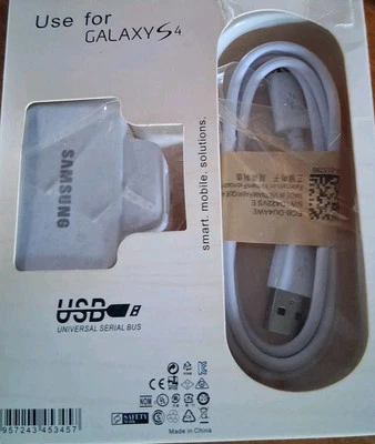 Mains UK Charger & Micro USB Cable For Samsung Galaxy S3 S4 Note2 - Image 1 of 2