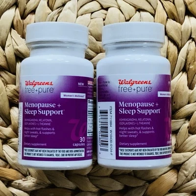 Walgreens | Gratis + Menopausia pura + Apoyo para dormir | Ashwaganda y melatonina, etc. Foto 1 de 4