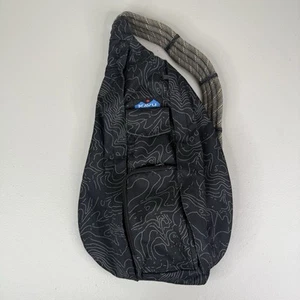 KAVU Rope Sling Bag Black Topo Crossbody Travel Backpack Outdoor Hiking Casual - Picture 1 of 14