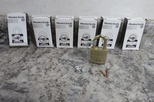 Master Lock 6001NKAS6FLCNUS 6 Pk 5/16 In Shackle Diameter Keyed Alike Padlock - Picture 1 of 11
