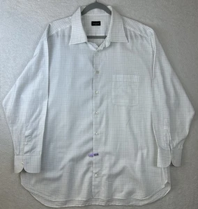 Ermenegildo Zegna Su Misura Dress Shirt Men 3XL? Plaid Button Up Cotton Preppy - Picture 1 of 9